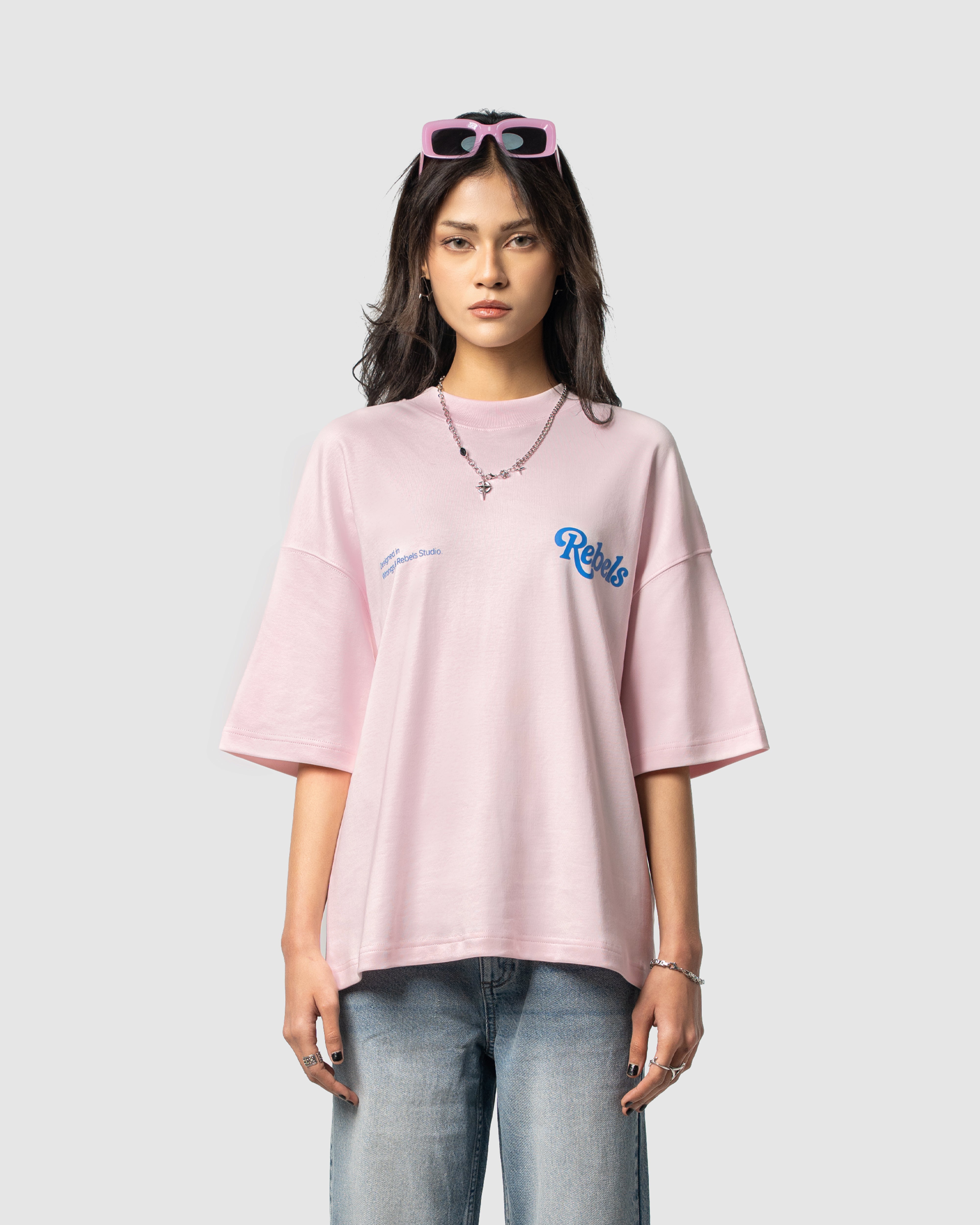 W&R Baby Pink Boxy T-Shirt