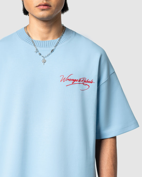 W&R Sky Knit Collar Boxy T-Shirt