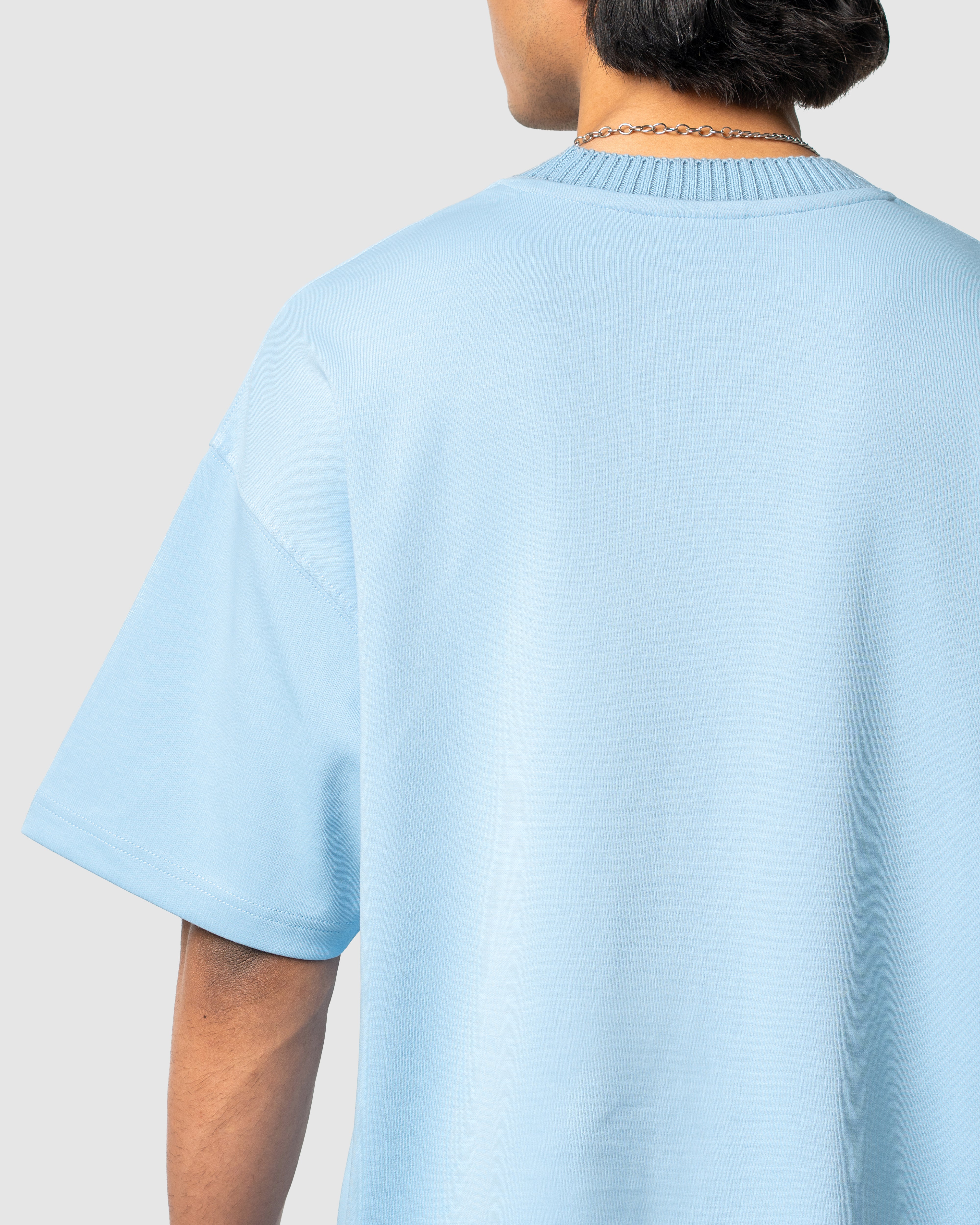 W&R Sky Knit Collar Boxy T-Shirt