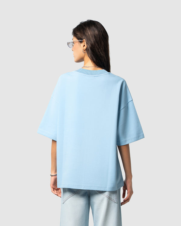 W&R Sky Knit Collar Boxy T-Shirt